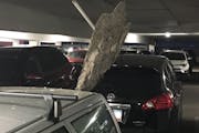 Fallen chunk of concrete forced the closure of the RiverCentre parking ramp.