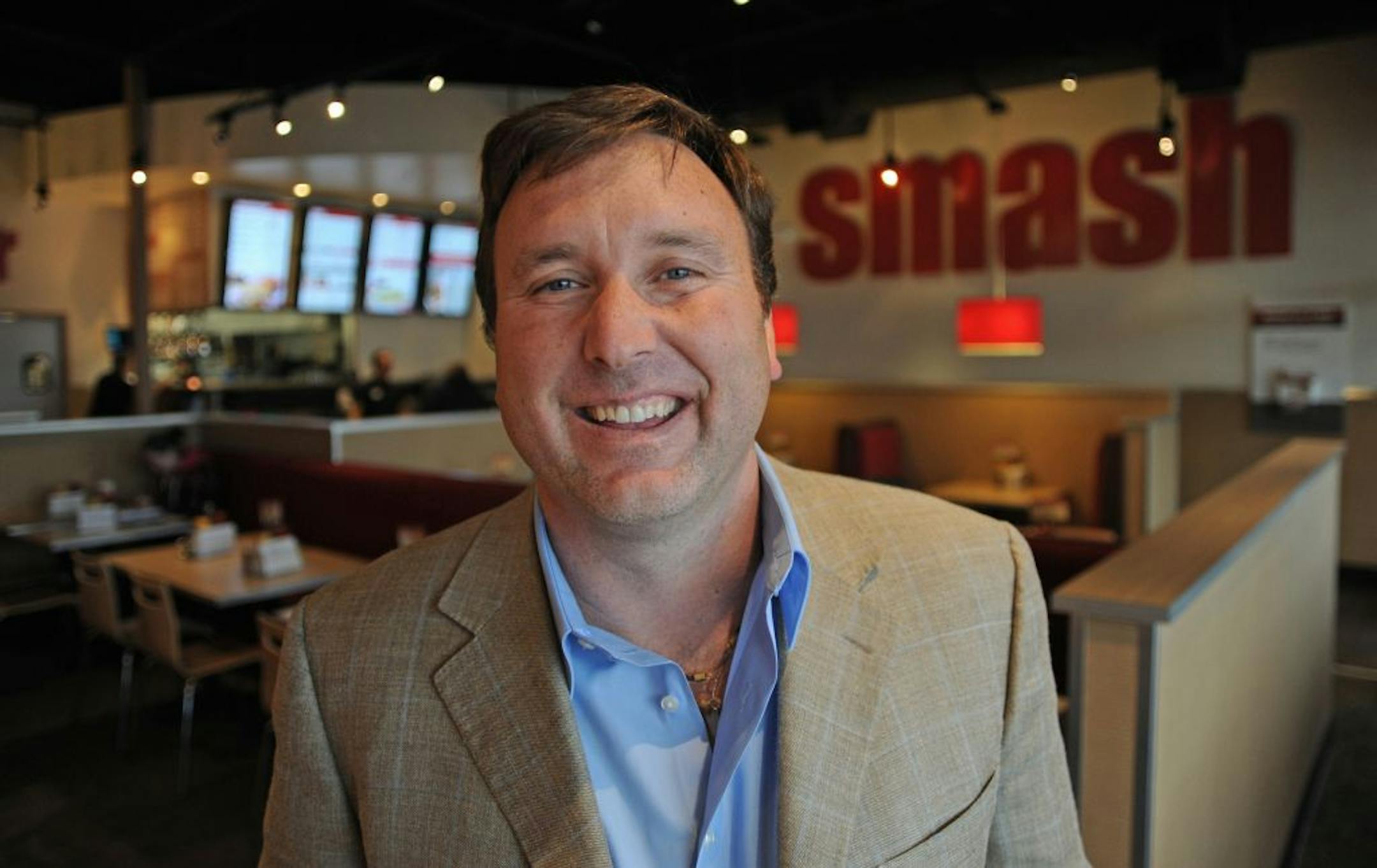 Chris Simmons is a tenant rep/broker for Colliers International. One of his clients is Smashburger in St. Paul's Highland Park neighborhood.