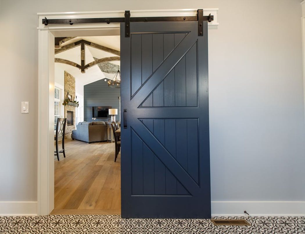 Use barn doors where they make sense in a floor plan.