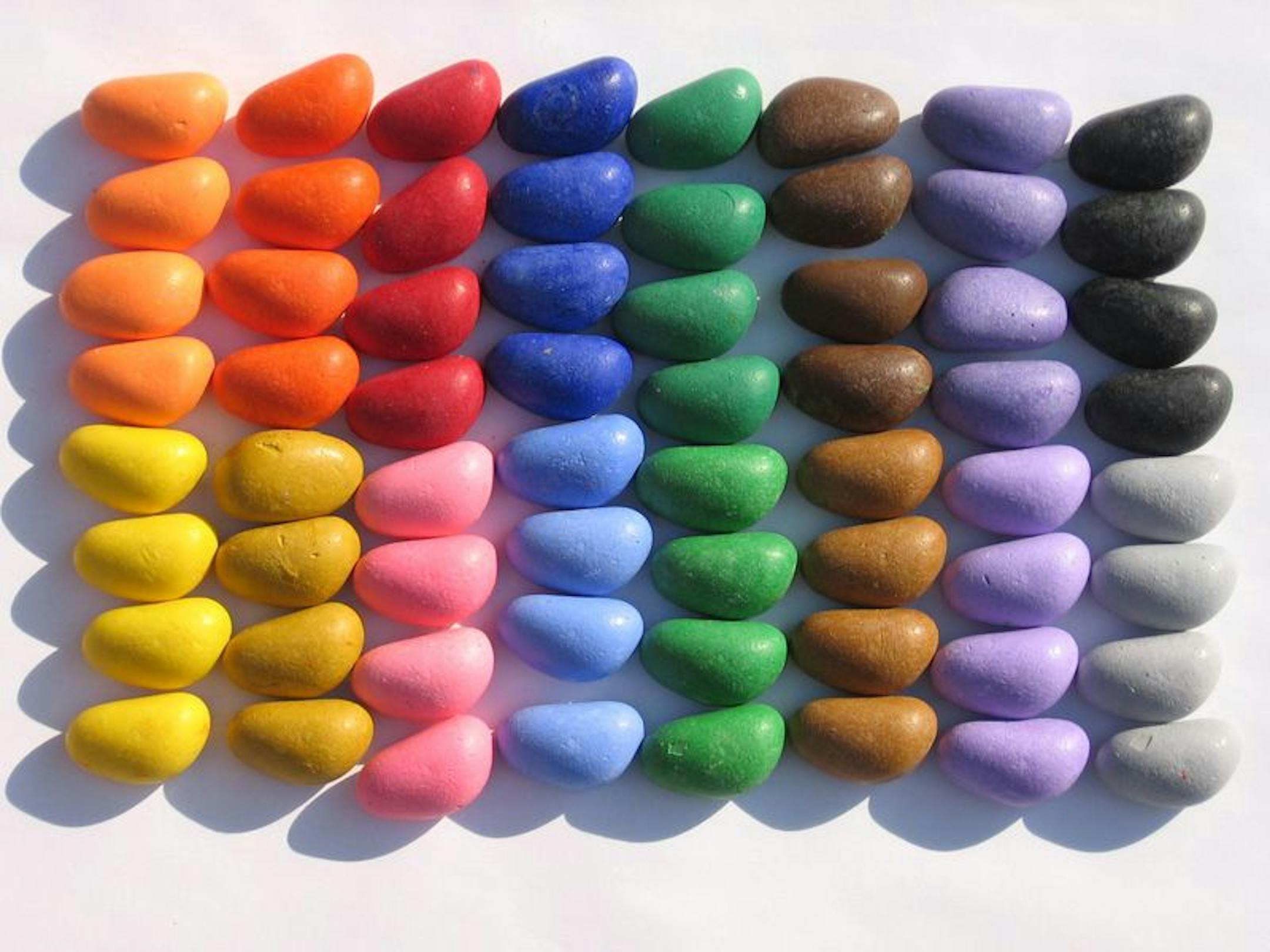 Crayon Rocks are made from soybeans and are completely biodegradable.