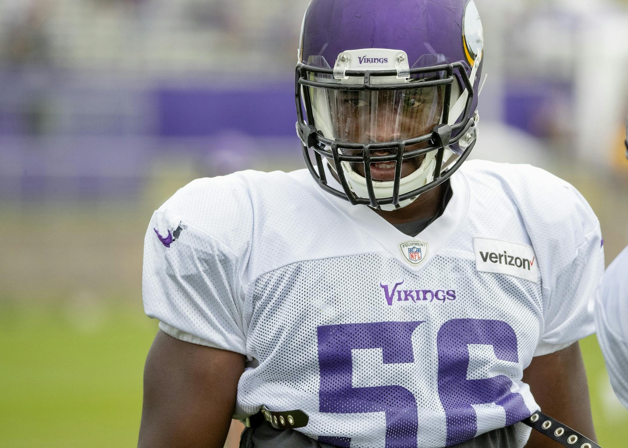 Minnesota Vikings linebacker Antwione Williams (56).