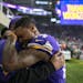 Minnesota Vikings wide receiver Stefon Diggs sought solace after a season-ending 24-10 loss to the Chicago Bears on Sunday, December 30, 2018 at U.S. 