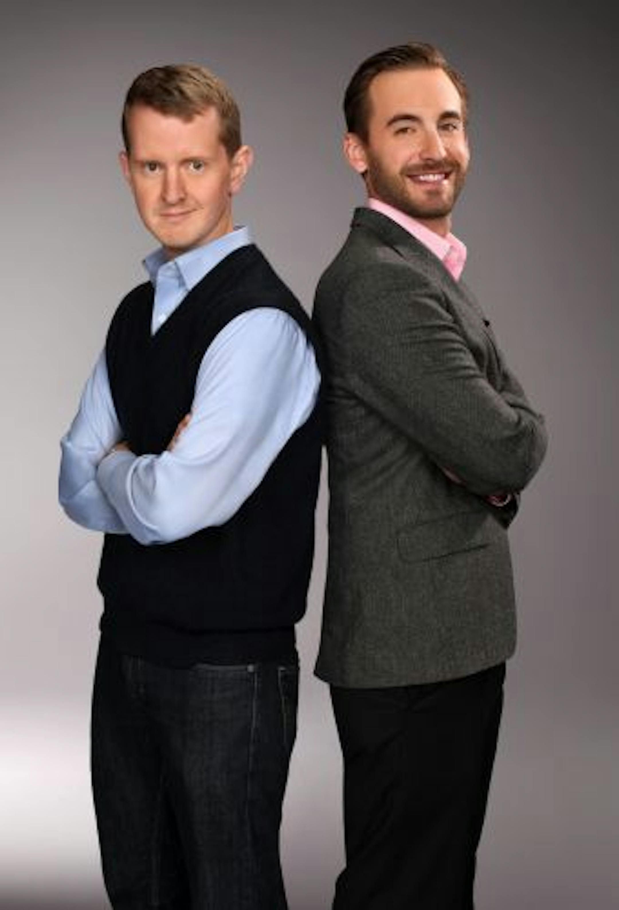 Ken Jennings, left, and Brad Rutter, two of the most successful contestants on the game show "Jeopardy!"
