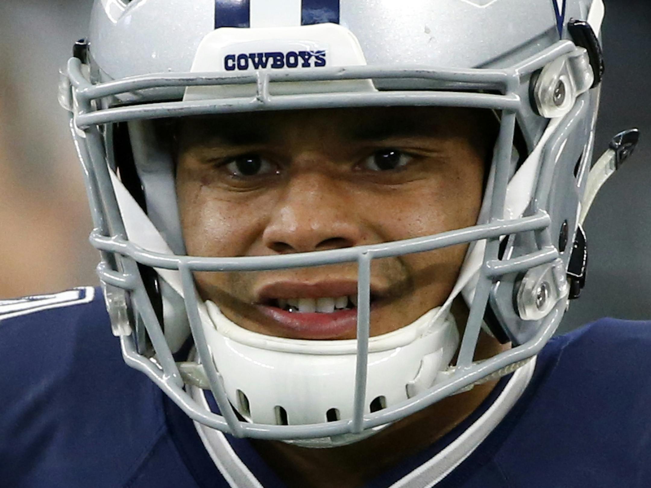Dallas Cowboys quarterback Dak Prescott (4) warms up prior to playing the Washington Redskins during an NFL football game, Thursday, Nov. 24, 2016, in Arlington, Texas. (AP Photo/Ron Jenkins)