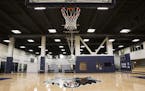 The new practice court for the Timberwolves at the Timberwolves and Lynx Courts at Mayo Clinic Square in downtown Minneapolis on Wednesday, June 17, 2
