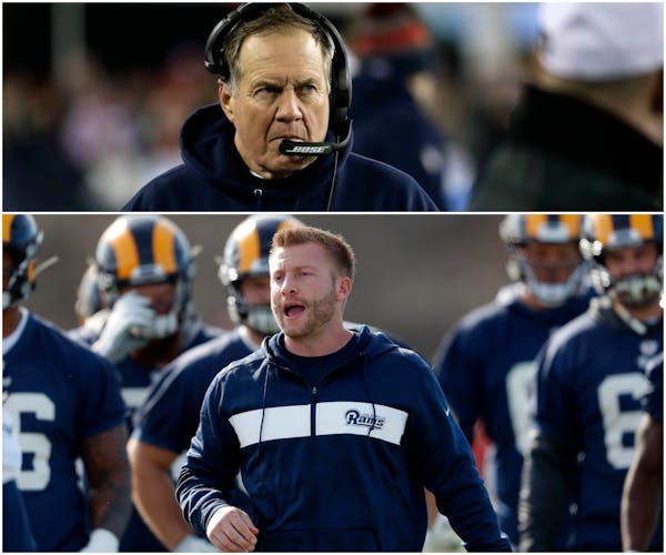Bill Belichick is 5-3 in the Super Bowl as New England's coach and could win his sixth Sunday; Rams coach Sean McVay is the brains behind the NFC's to