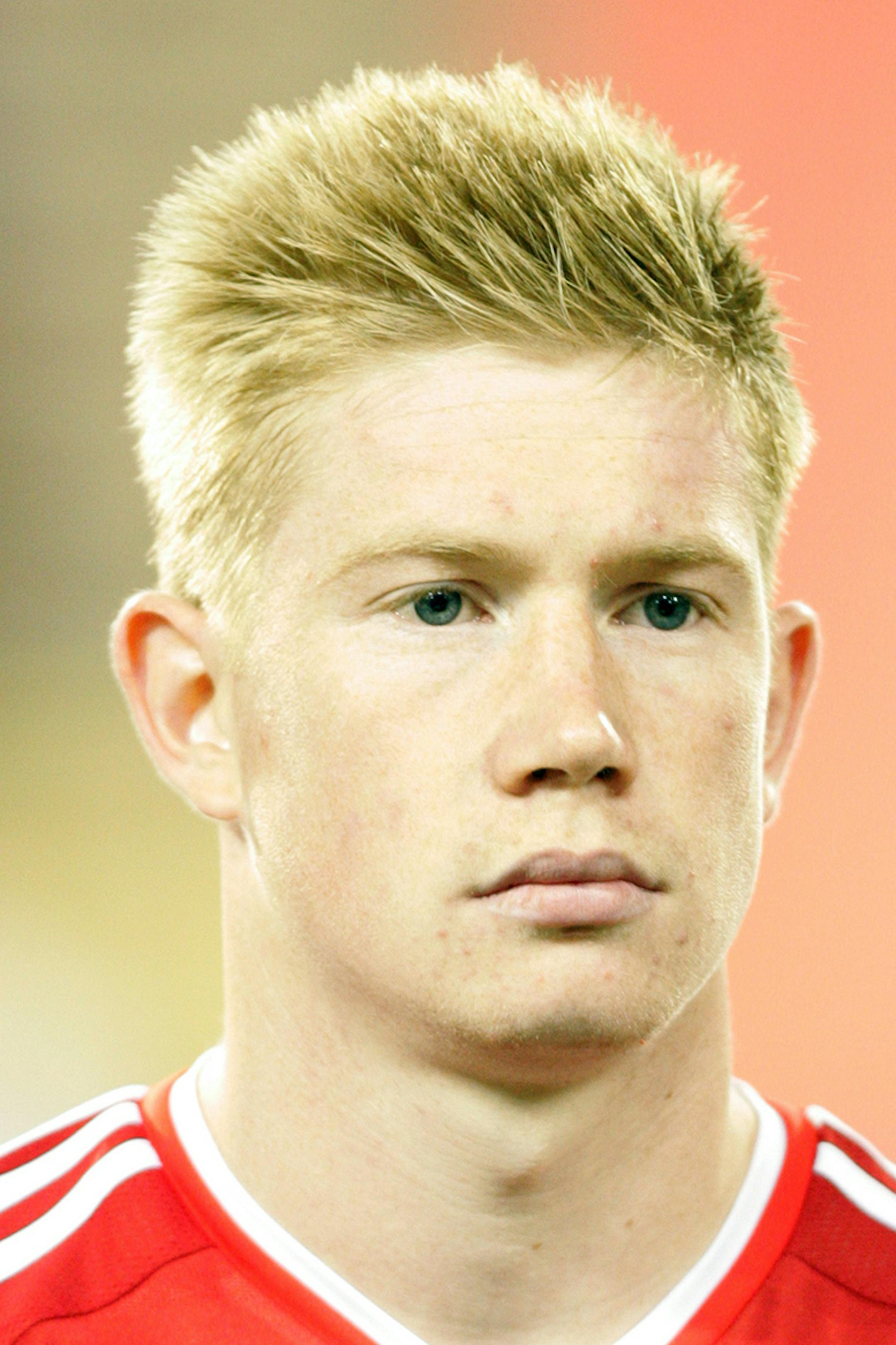 Belgium's Kevin De Bruyne during the national anthem before the Euro 2016 Group B qualifying match between Belgium and Bosnia-Herzogovina, at the King Baudouin stadium in Brussels, Thursday, Sept. 3, 2015. (AP Photo/Francois Walschaerts) ORG XMIT: BRU122