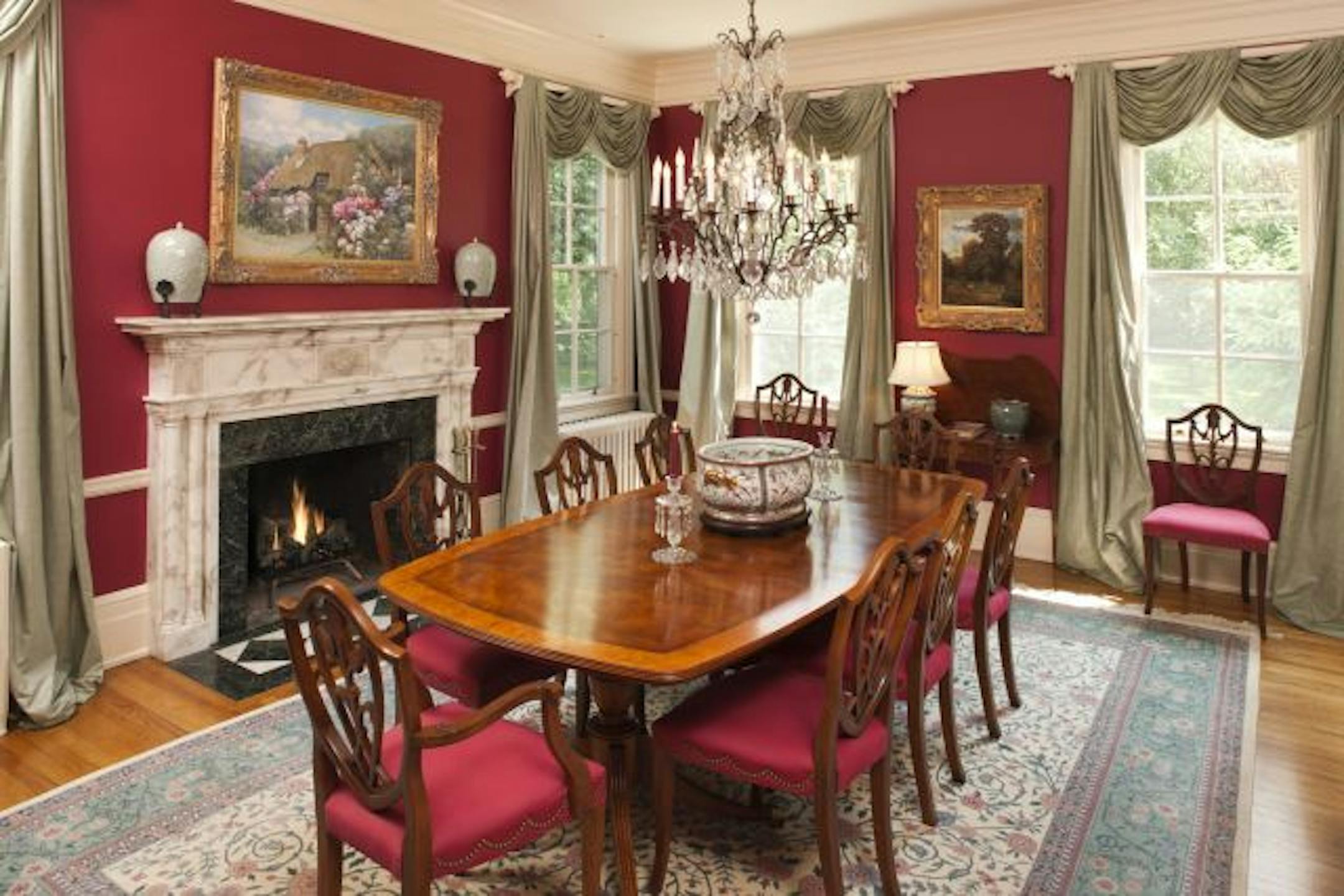 Dining room of the Davern farmhouse in St. Paul.