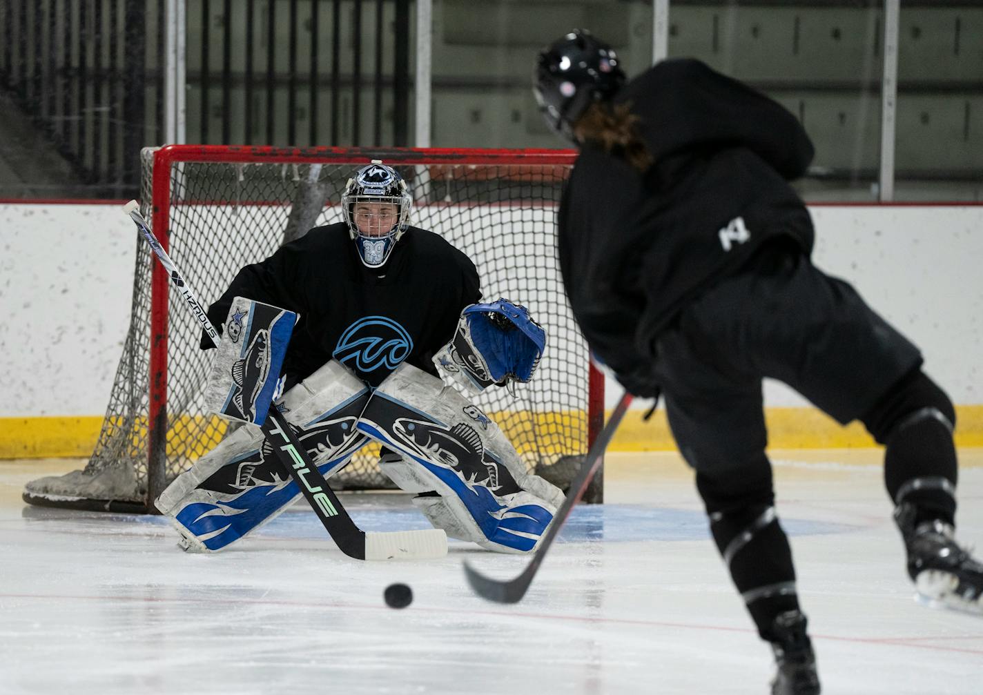 Whitecaps goalie Amanda Leveille, shown during practice in 2022, has returned from an injury.