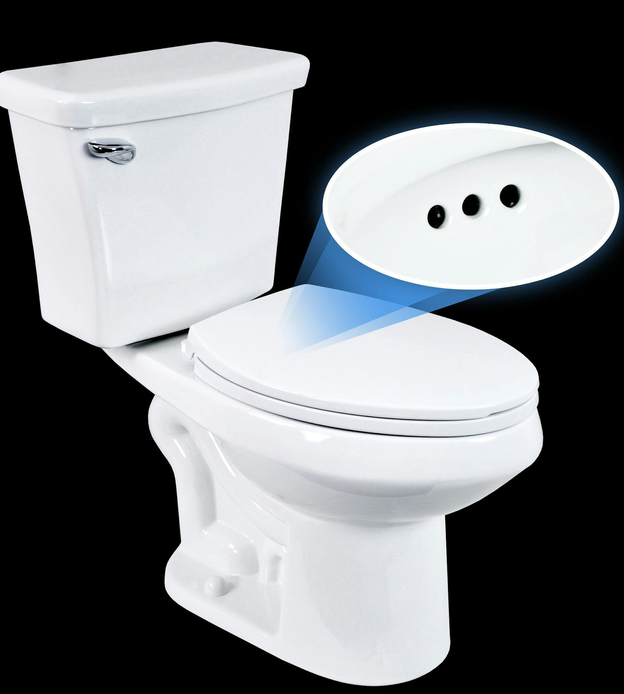 Penguin Toilets have openings under the rim of the bowl leading to a separate drain line that bypasses the trap. In the event of a clog, the contents can drain out instead of spilling onto the bathroom floor. (MCT) ORG XMIT: 1146381