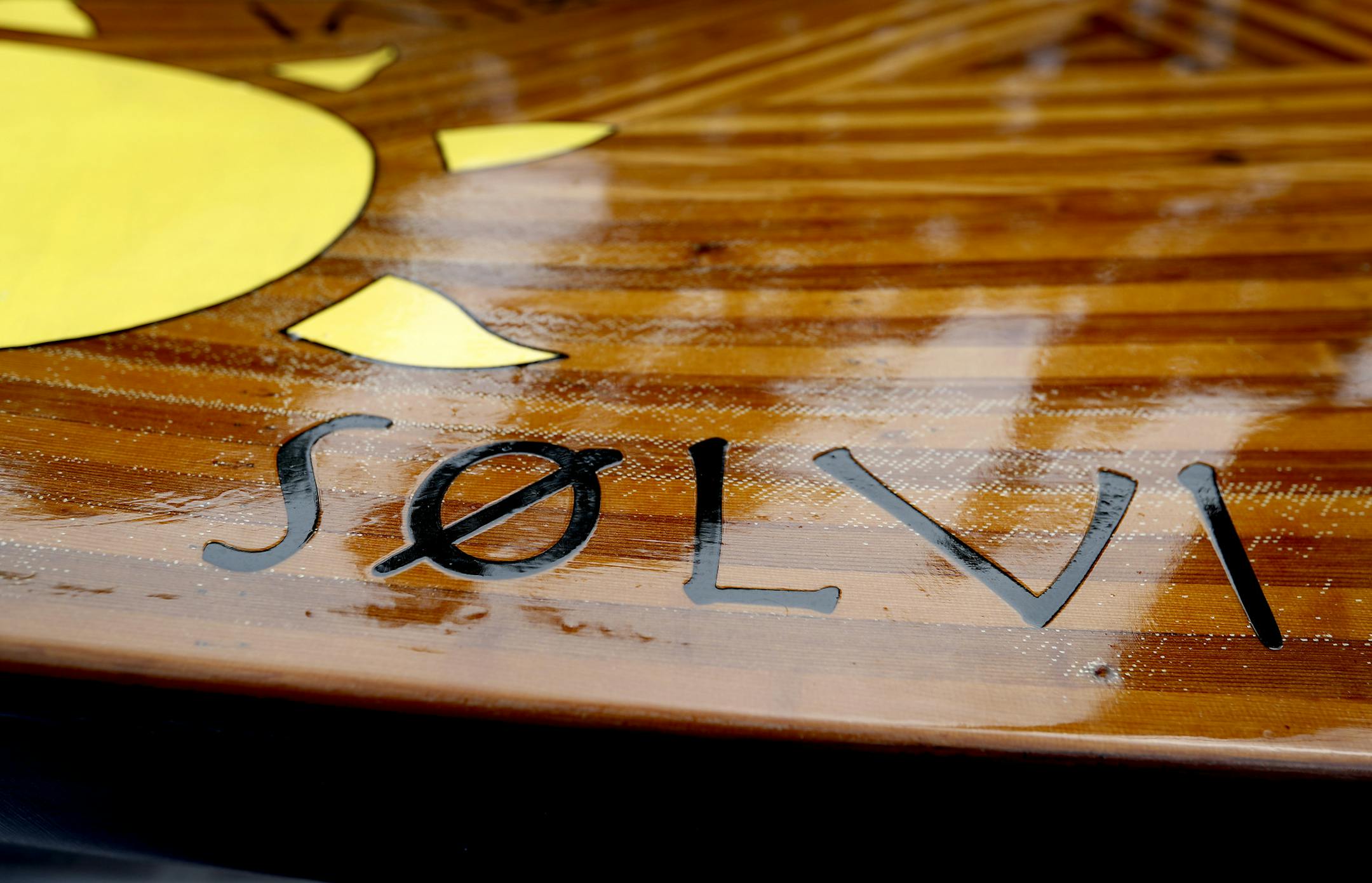 Made of Western red cedar and pin the Solvi was built by Kyle Hawkins and Danielle Kreusch. ] CARLOS GONZALEZ cgonzalez@startribune.com - August 10, 2016, St. Croix Falls, WI, Young couple builds its own boat in preparation for sailing down the Mississippi. Kyle Hawkins and Danielle Kreusch