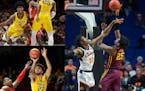 (Clockwise from right) Gophers sophomores Daniel Oturu, Gabe Kalscheur and Marcus Carr are the highest-scoring group of three players on one Big Ten t