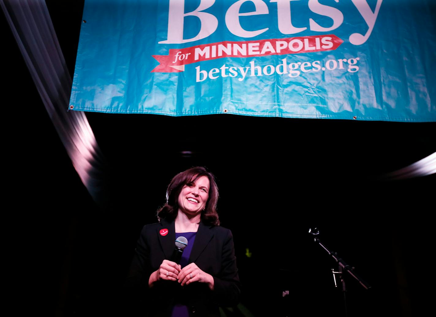 Betsy Hodges speaks at El Nuevo Rodeo, the campaign headquarters of Minneapolis mayoral candidate Betsy Hodges Tuesday November 5, 2013.] JERRY HOLT ‚Ä¢ jerry.holt@startribune.com