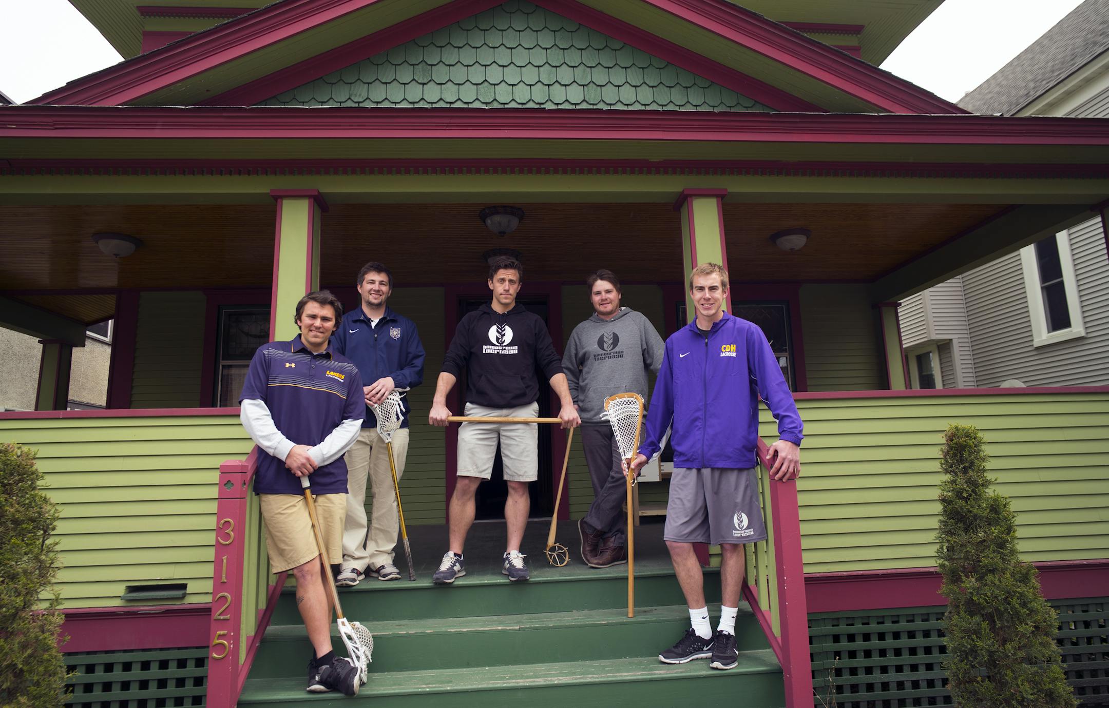 Homegrown Hockey members Jesse brown, Ryan Beeson, Aron Lipkin, Nik Colitis, and Brent Walby purchased a house in Uptown to use as its office .] Richard Tsong-Taatarii/rtsong-taatarii@startribune.com