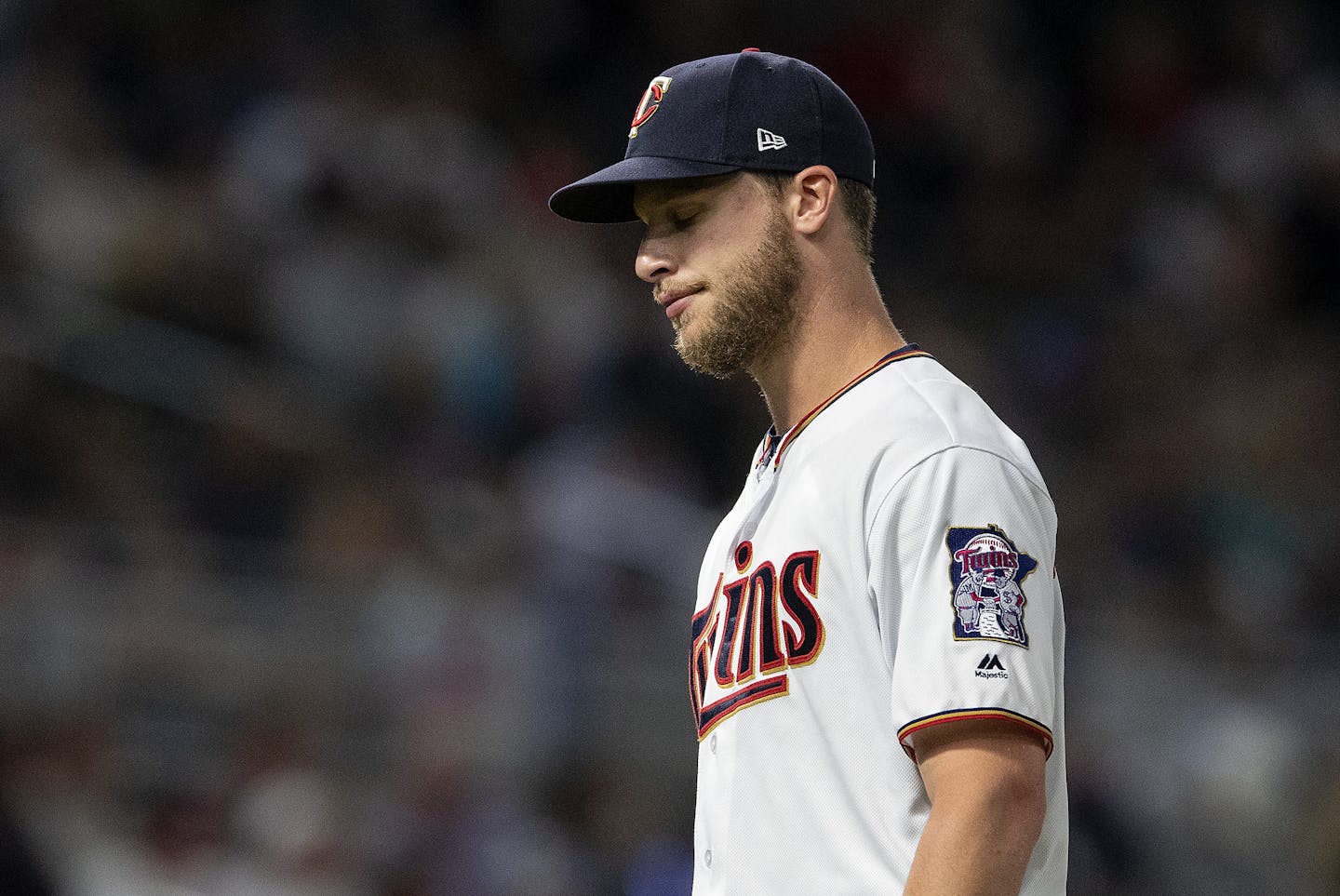 Twins pitcher Alan Busenitz walked to the dugout after being pulled form the game in the seventh inning. ] CARLOS GONZALEZ &#xef; cgonzalez@startribune.com &#xf1; September 10, 2018, Minneapolis, MN, Target Field, MLB, Minnesota Twins vs. New York Yankees