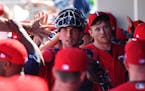 Twins catcher Jason Castro (15) celebrated with teammates after the Ray's fourth inning. ] MARK VANCLEAVE &#xef; mark.vancleave@startribune.com * The 