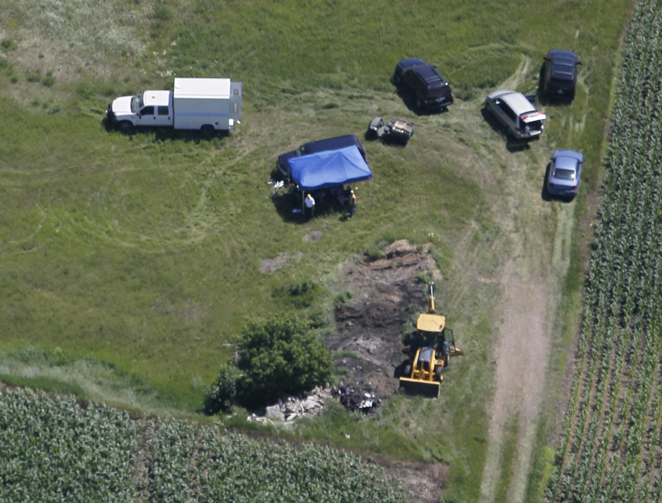 July 1, 2010: The Robert and Rita Rassier farm near where Jacob Wetterling was abducted in 1989 in St. Joseph, Minn. Authorities brought in earth-moving equipment and hauled dirt away from the farm near where Jacob Wetterling was taken.