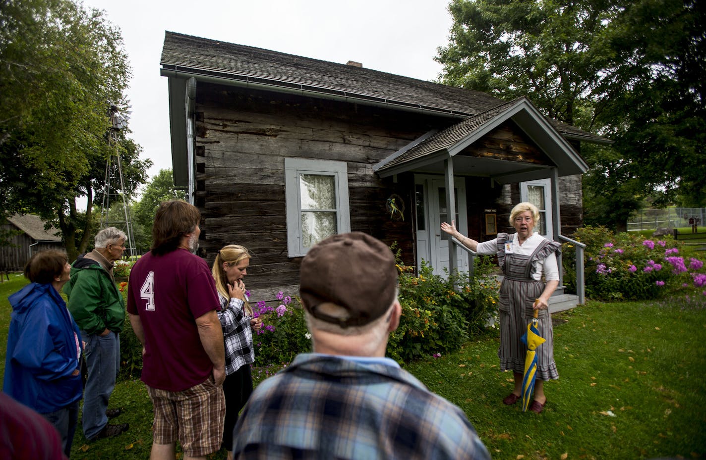 Lynne Blomstrand talks to the tour group about the house on the property. The home was one of the nicest in the state and often housed priests and their families. ] ALEX KORMANN &#x2022; alex.kormann@startribune.com Scandia, MN is a small town that most people wouldn't stop for. However, it holds a great deal of significance for the Swedes. In 1850, Swedish immigrants chose this town to settle in and built lives with what they had. The Gammelgarden, is the Swedish heritage museum in town and it