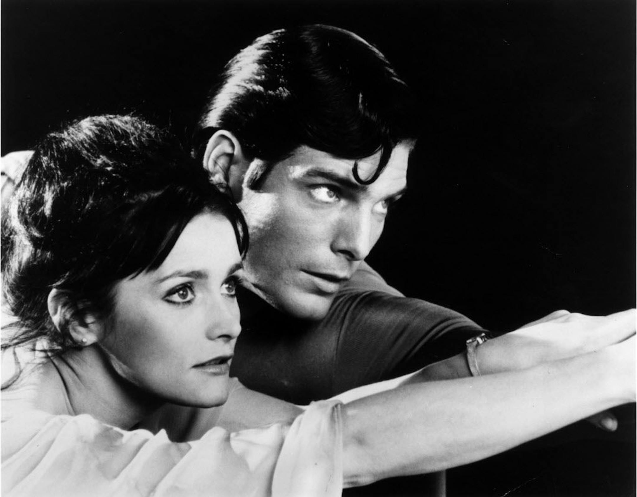 Margot Kidder (at left) and Christopher Reeve star in the 1978 movie "Superman." File photo.