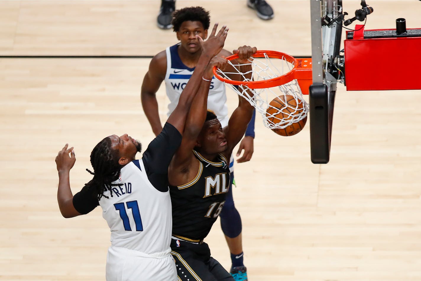 Clint Capela was one of five Hawks to score in double figures in their Monday afternoon win over the Wolves. Capela finished with 23 points, 15 rebounds and three blocks.