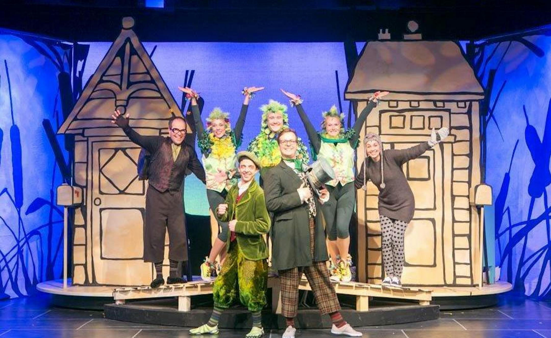 Cast of "A Year with Frog and Toad" at Old Log.