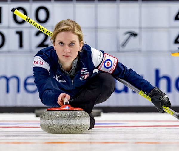 United States curler Cory Christensen of Duluth. From Rich Harmer, USA Curling.