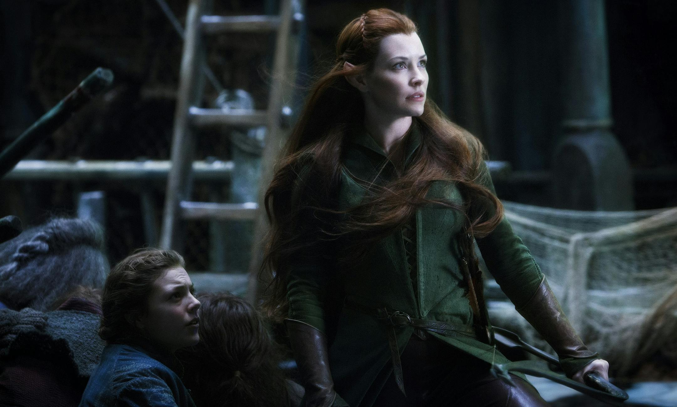 Mark Pokorny/Warner Bros. Evangeline Lilly as Tauriel in "The Hobbit: The Battle of the Five Armies."