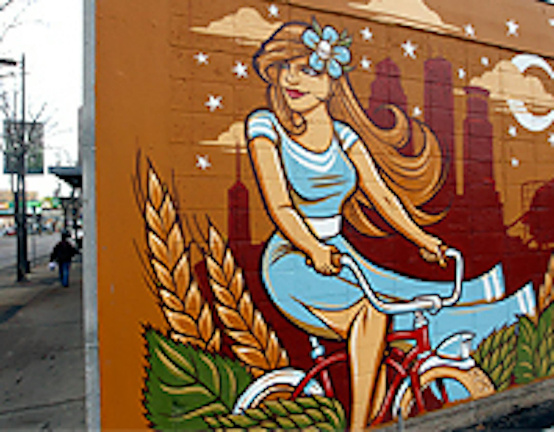 A new Adam Turman mural emblazons Jack Riebel's hotly anticipated Butcher and the Boar at 1121 Hennepin Av. S