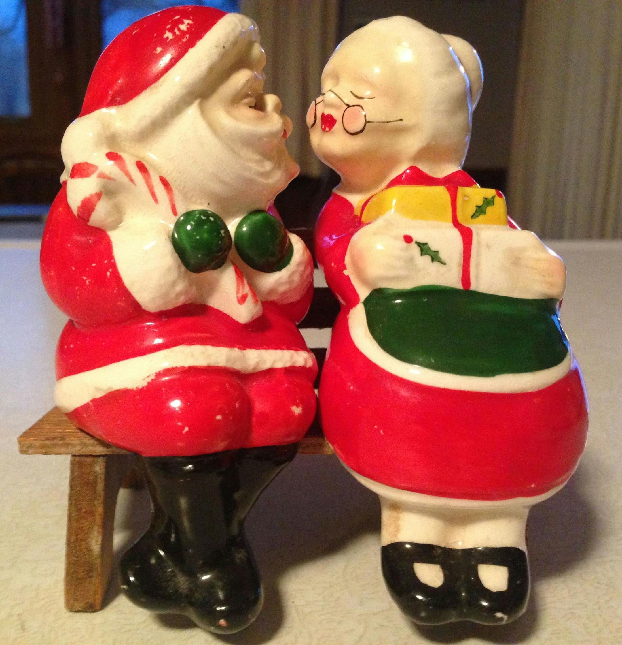 provided photo Kari Peterson's kissing Santa and Mrs. Claus salt-and-pepper shakers
