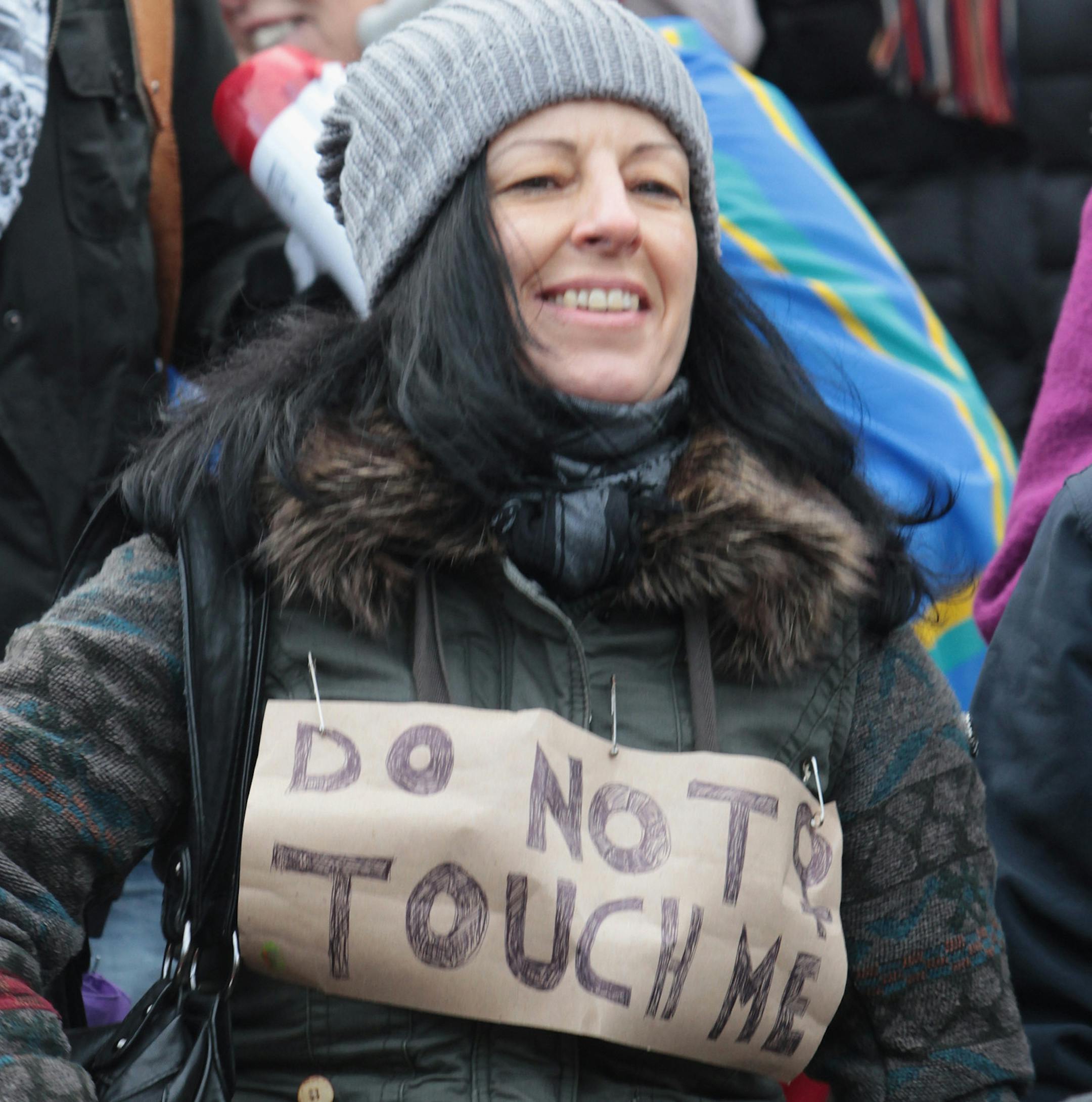 Participants of a women's flash mob demonstrate against racism and sexism in Cologne, Germany, Saturday, Jan. 9, 2016. Womenís rights activists, far-right demonstrators and left-wing counter-protesters all took to the streets of Cologne on Saturday in the aftermath of a string of New Yearís Eve sexual assaults and robberies in Cologne blamed largely on foreigners. (AP Photo/Juergen Schwarz) ORG XMIT: MIN2016011316260368