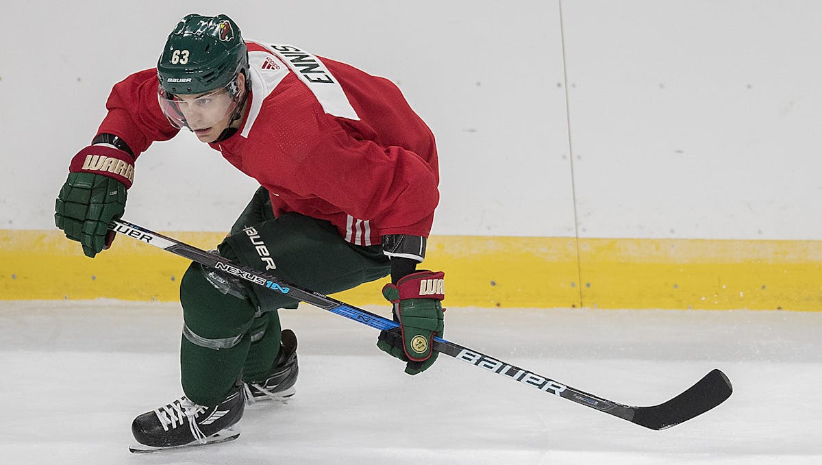 Minnesota Wild forward Tyler Ennis took to the ice for the first day of practice at the Xcel Energy Center, Friday, September 15, 2017 in St. Paul, MN