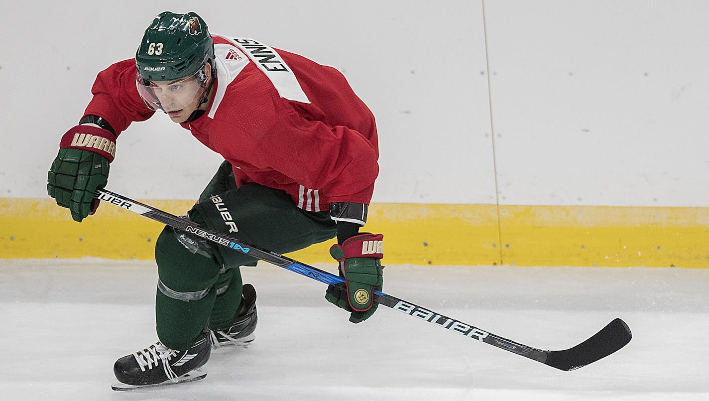 Minnesota Wild forward Tyler Ennis took to the ice for the first day of practice at the Xcel Energy Center, Friday, September 15, 2017 in St. Paul, MN. ] ELIZABETH FLORES &#xef; liz.flores@startribune.com