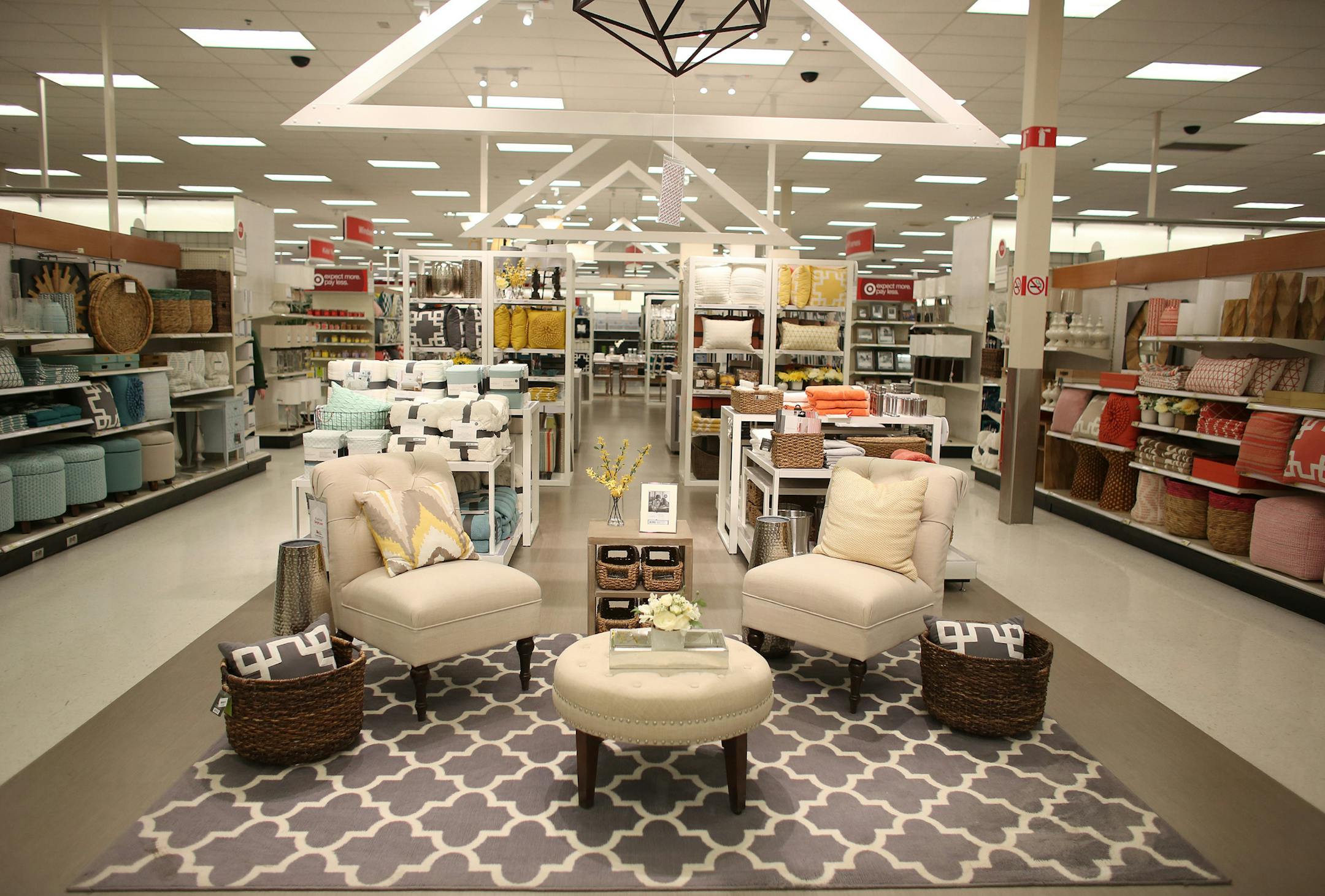 At the Quarry Target home section had a more designed, open look. ] (KYNDELL HARKNESS/STAR TRIBUNE) kyndell.harkness@startribune.com At two different Target Stores. One in the Quarry and the second is at the Target Express in Dinkytown in Minneapolis, Min., Tuesday, February 3, 2015.