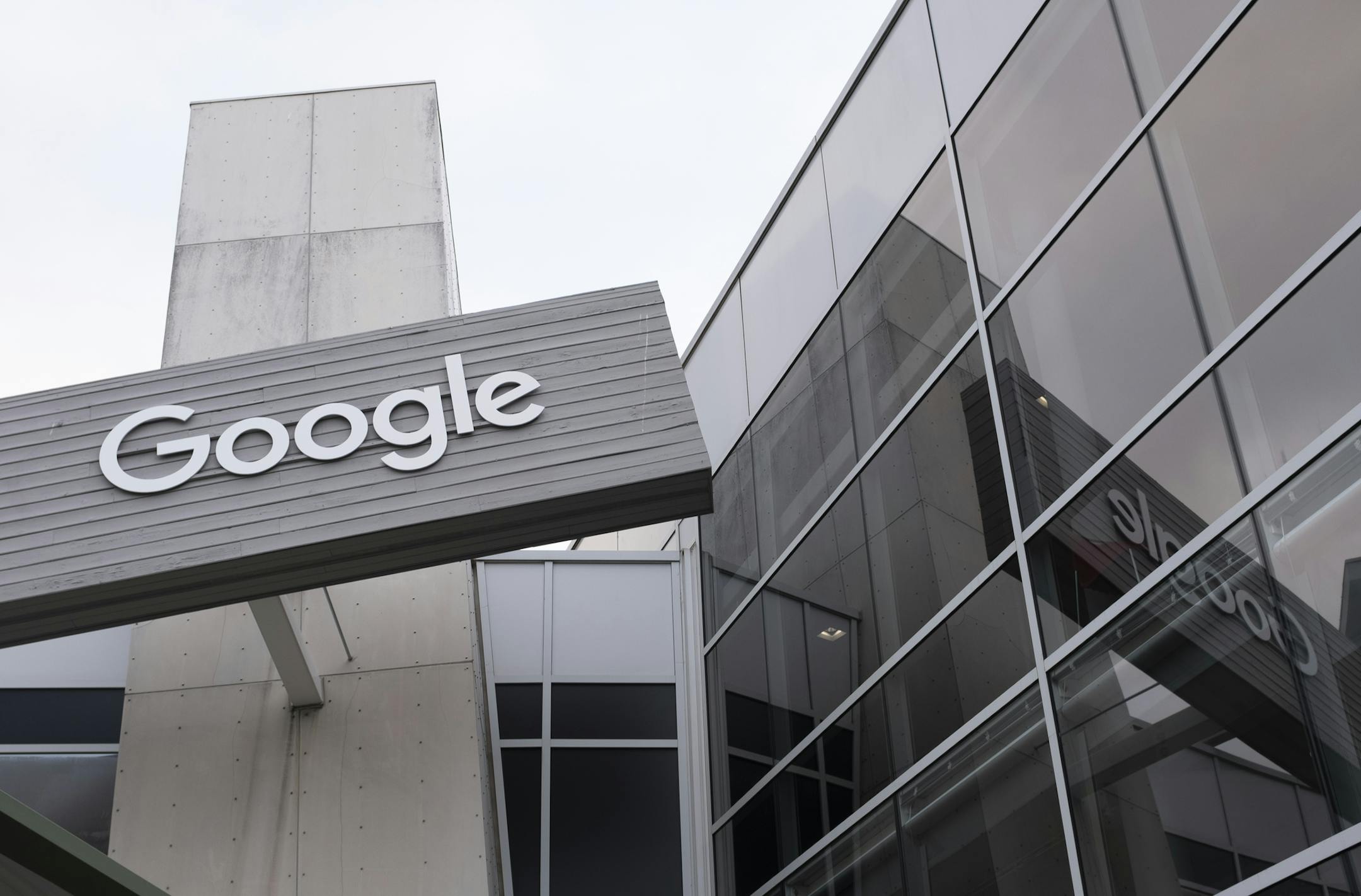 Google logo is seen at its headquarters in Mountain View, California, United States on May 21, 2019. Google annouced that it is restricting Huawei's access to its Android operating system and apps after the Trump administration blacklisted the Chinese tech firm. (Photo by Yichuan Cao/Sipa USA)(Sipa via AP Images) ORG XMIT: SIPAPRE
