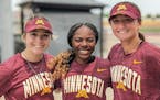 Gophers softball players (left to right) Kayla Chavez, Amani Bradley and Jess Oakland are California natives who will lead their team in the NCAA regi