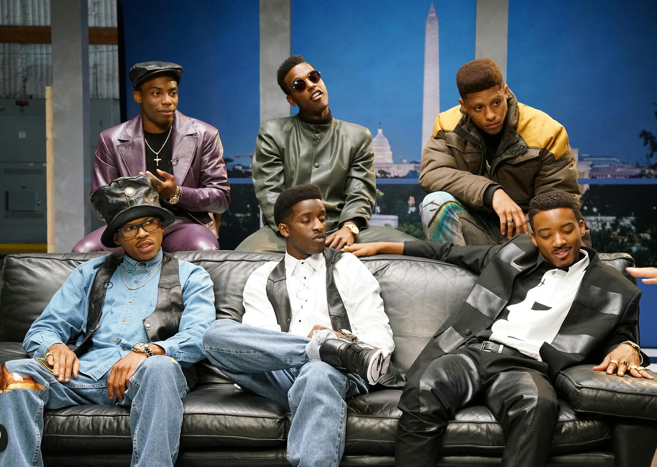 The cast of “The New Edition Story” on BET.