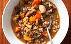 Barley Soup with Mushrooms and Root Vegetables. Recipe by Beth Dooley, photo by Mette Nielsen, Special to the Star Tribune