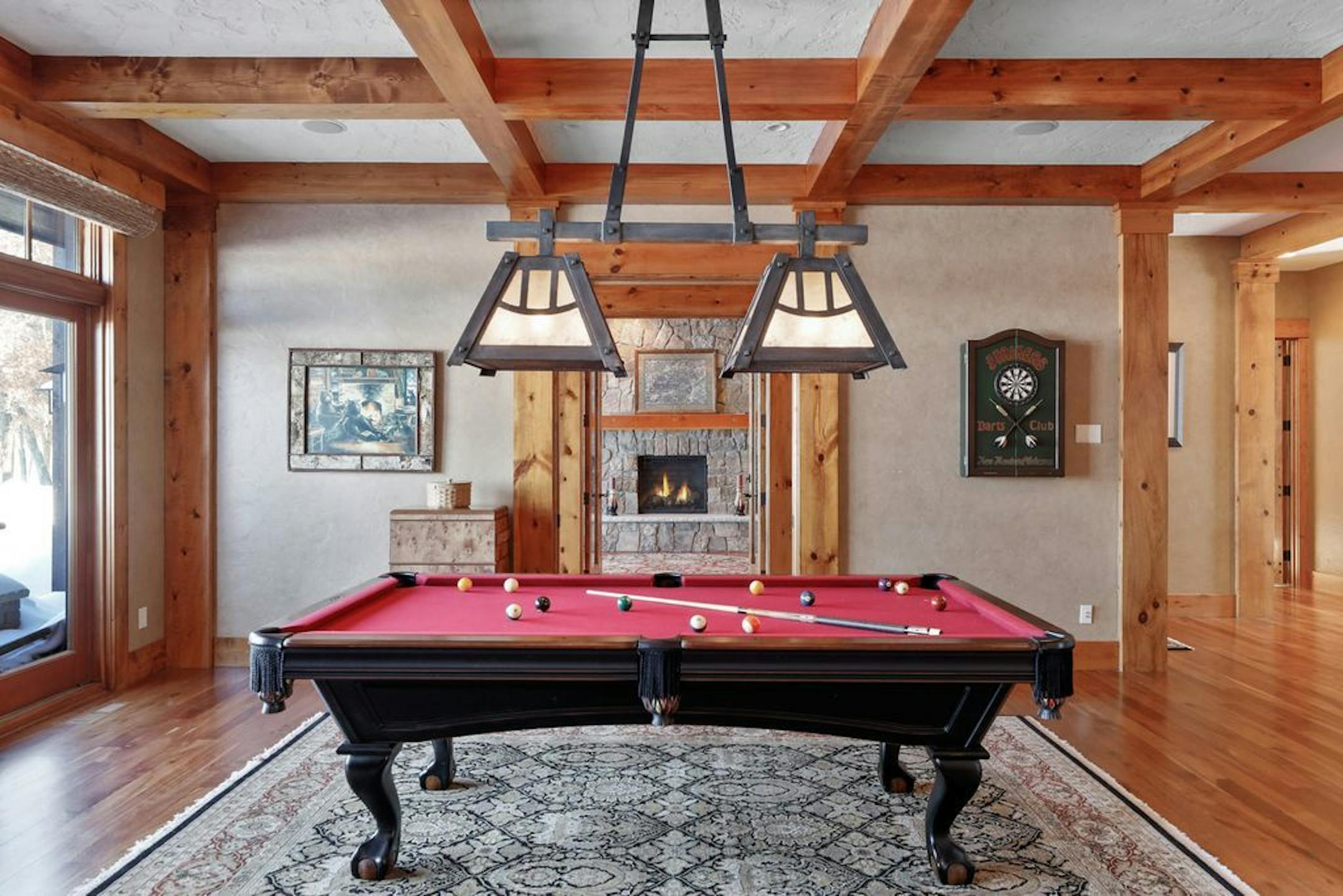 The billiards room in the main house.