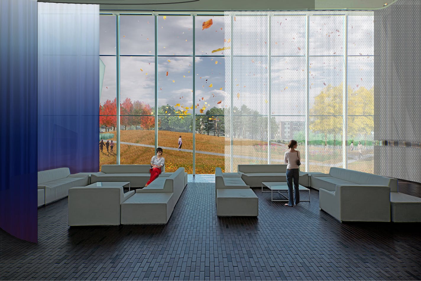 Renderings for Walker Art Center proposed remodel of sculpture park