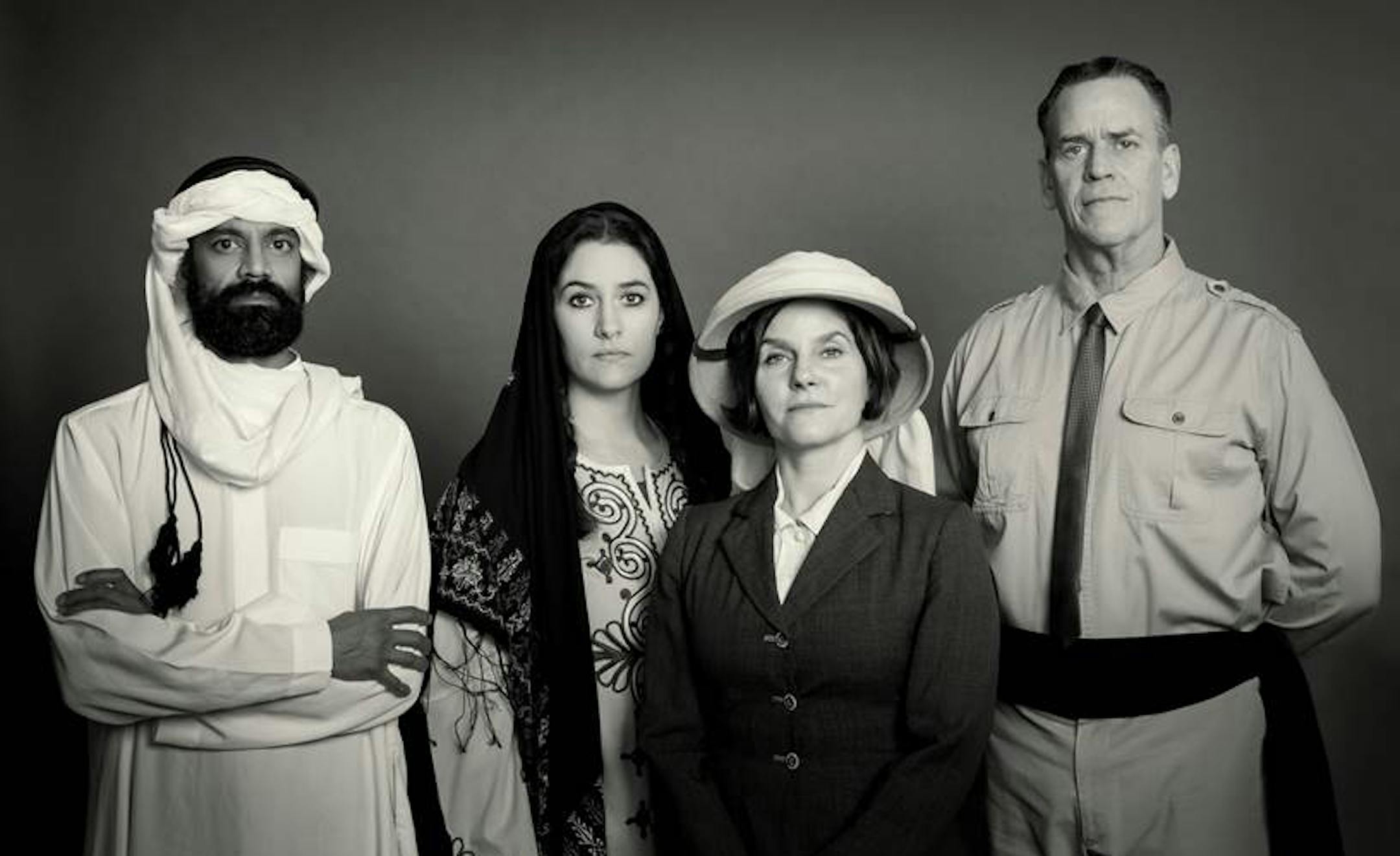 Munikantha Kulasinghe as King Faisal I Taous Claire Khazem as a Bedoin woman Annie Enneking as Gertrude Bell Pearce Bunting as Percy Cox in "Eye of the Lamb."