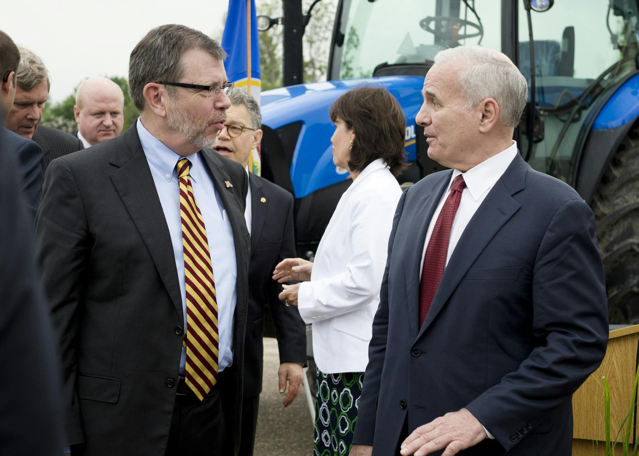 University of Minnesota President Eric Kaler and Governor Mark Dayton spoke after the announcement. Agriculture Secretary Tom Vilsack came to Minnesota as he and Governor Mark Dayton launched a new water quality pilot program for the state's farmers Monday, June 10, 2013 ] GLEN STUBBE * gstubbe@startribune.com