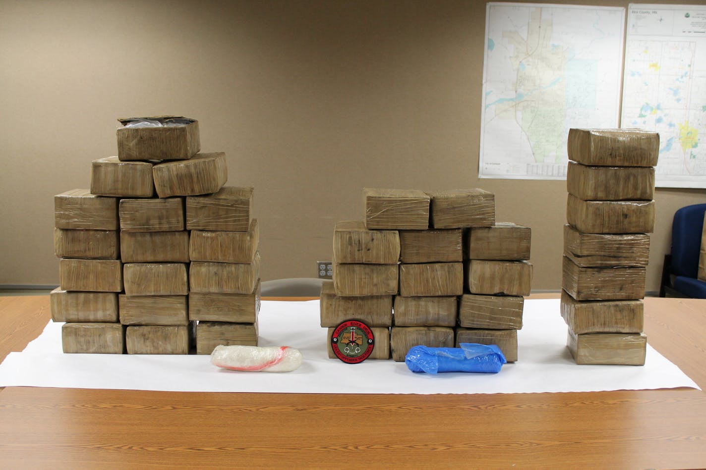 Photo courtesy of Rice County Sheriff's Office: Agents of the Cannon River Drug and Violent Offender Task Force seized 180 pounds of methamphetamine in Minneapolis this week, believed to be the largest methamphetamine single seizure in state history.