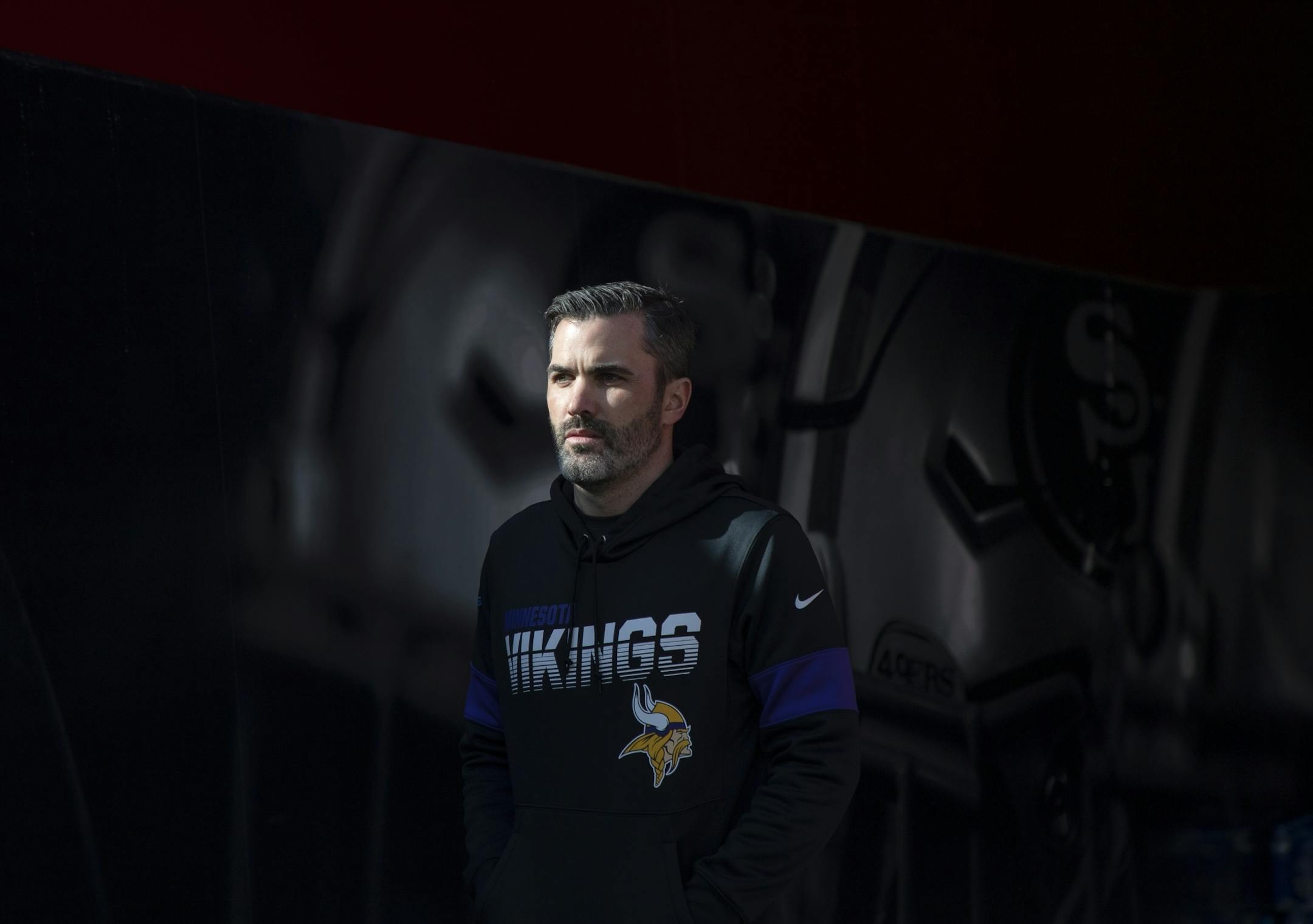 Minnesota Vikings offensive coordinator Kevin Stefanski .