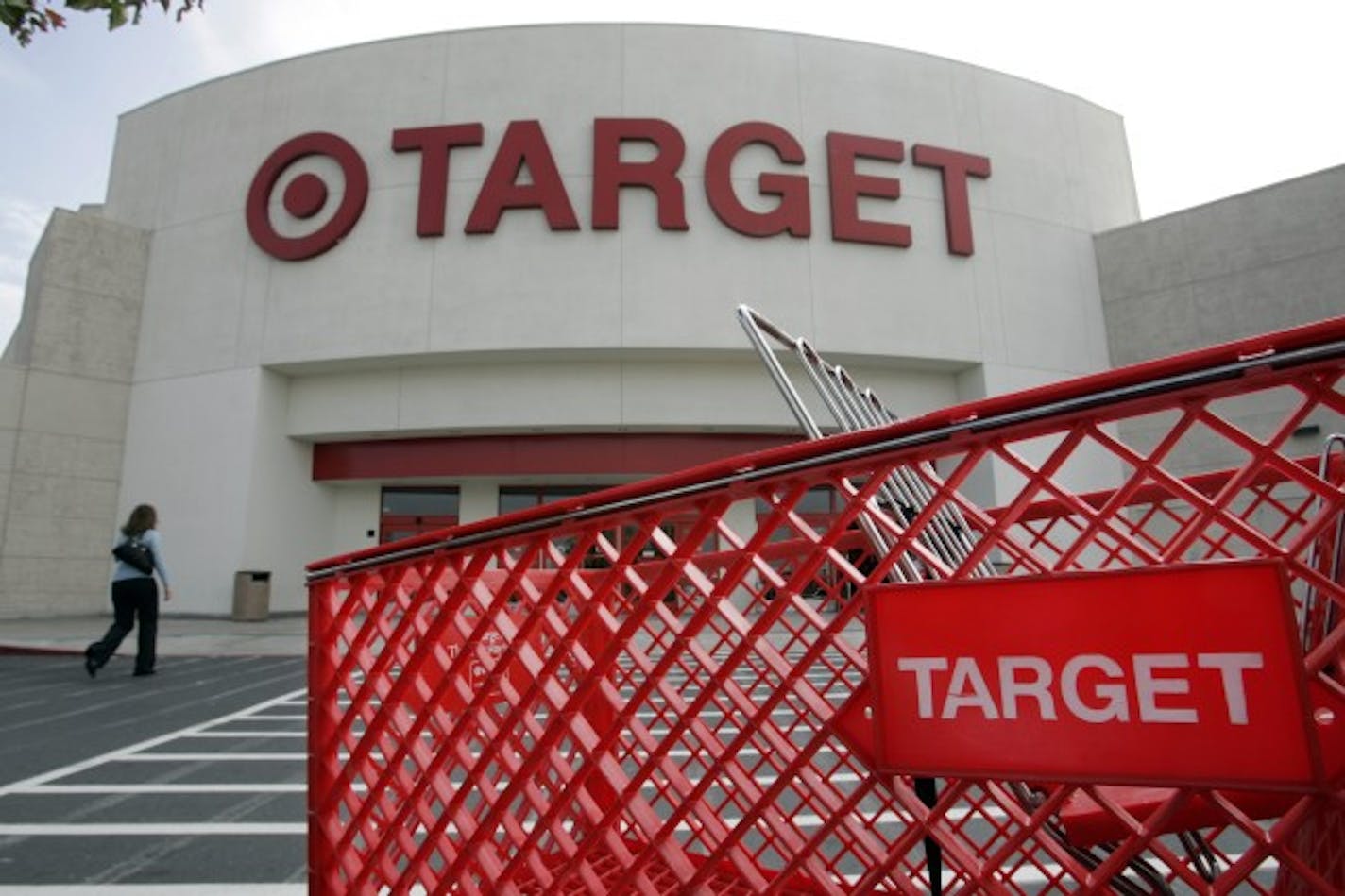 The front entrance of a Target store in Newark, Calif. is seen Wednesday, Nov. 7, 2007. Discount retailer Target Corp. on Tuesday, Nov. 20, 2007 said that third-quarter earnings dipped 4 percent, missing Wall Street forecasts, because of weak sales in high-margin categories such as clothing and home furnishings.