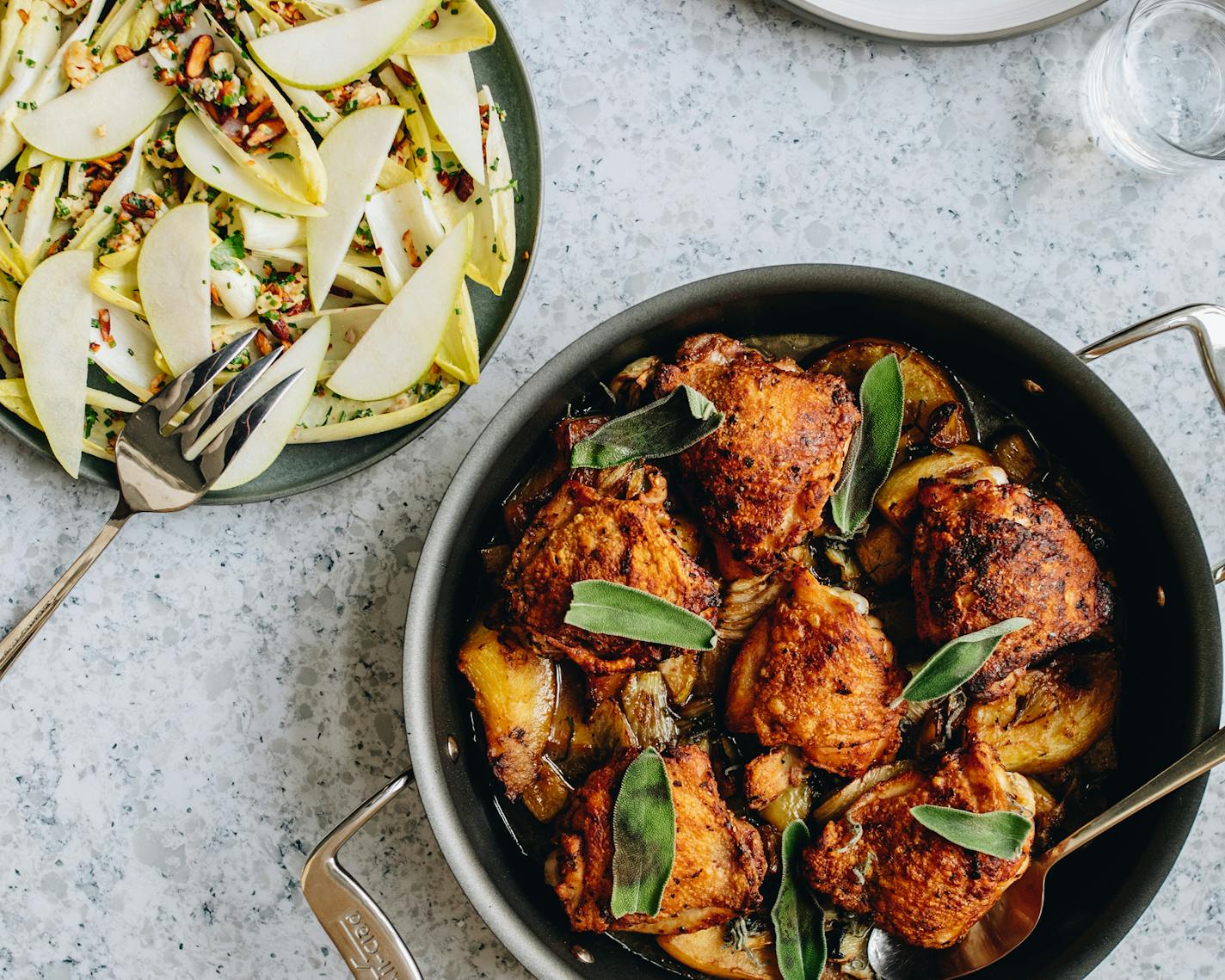 Crispy Chicken Thighs from Gavin Kaysen's "At Home" credit: Libby Anderson