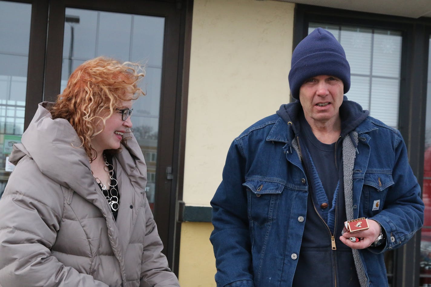 Keith Adams, whose schizophrenia has placed him under the supervision of a court-appointed financial caretaker called a concervator, enjoys a breakfast outing near his home in Austin, Minn., with his sister Cindy Coffin.