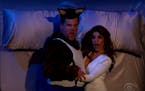 James Corden dressed up as MC Skat Kat to re-create the "Opposites Attract" video with Paula Abdul.