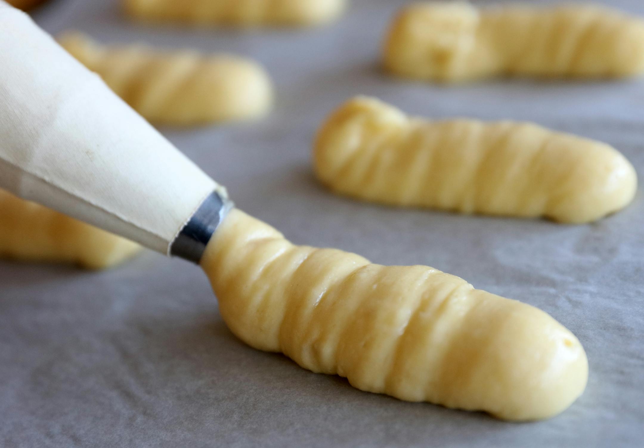 Baking Central brings something new to the Easter brunch table with savory eclairs filled with scrambled eggs and a selection of accompaniments. [ Star Tribune photo by TOM WALLACE ï tom.wallace@startribune.com