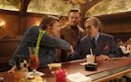 This image released by Sony Pictures shows, from left, Leonardo DiCaprio, Brad Pitt and Al Pacino in Quentin Tarantino's "Once Upon a Time in Hollywoo