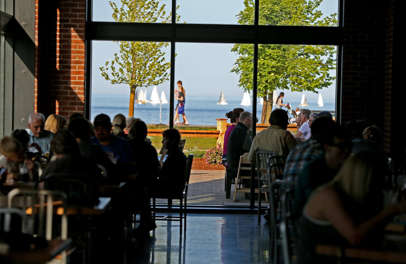 Patrons took in the view at the Canal Park Brewing Company, Wednesday, June 19, 2013 in Duluth, MN. (ELIZABETH FLORES/STAR TRIBUNE) ELIZABETH FLORES &#x2022; eflores@startribune.com